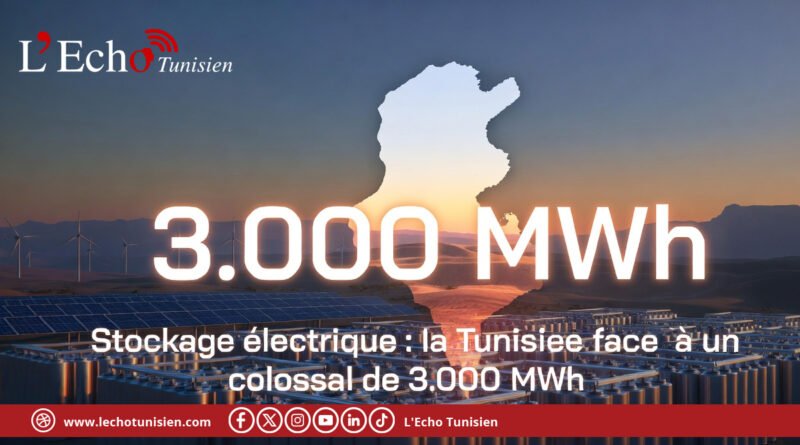 Stockage électrique : la Tunisie face à un marché colossal de 3.000 MWh