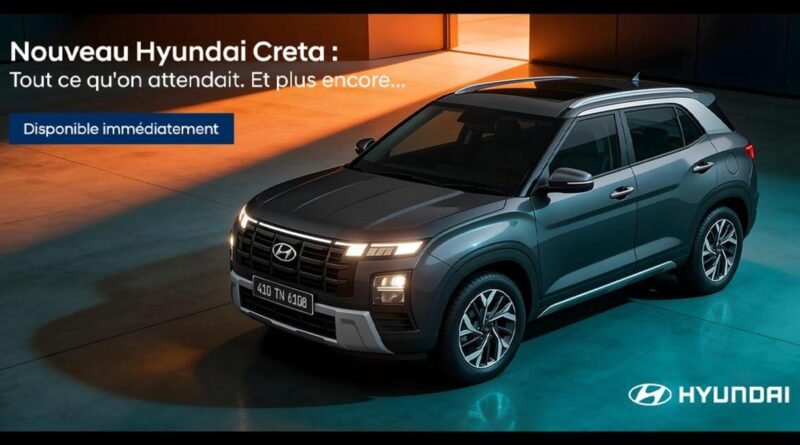 Hyundai CRETA 1.5L BVA : prix, garantie 100 000 km et équipements premium en Tunisie