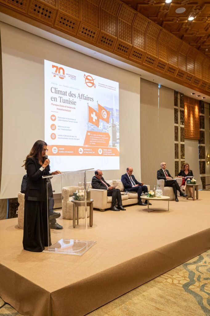 Mme Ahlem Bel Hadj Ammar, Présidente de la Chambre de commerce et d’industrie Tuniso-suisse (CCITNCH)