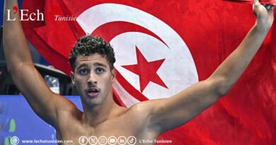 Ahmed Jaouadi en finale du 400 m nage libre aux Jeux méditerranéens