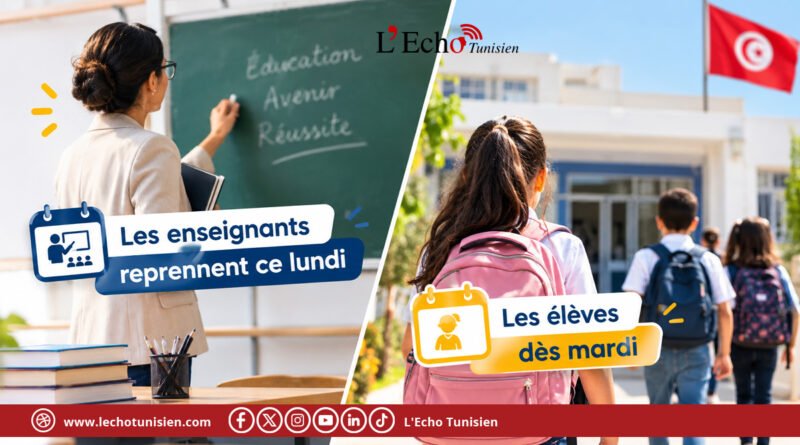 Rentrée scolaire 2026-2027 : les enseignants reprennent ce lundi, les élèves dès mardi