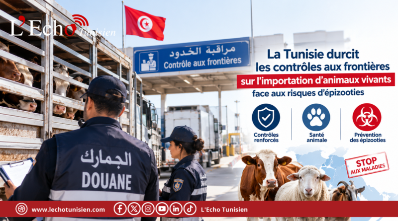 La Tunisie durcit les contrôles aux frontières sur l&rsquo;importation d&rsquo;animaux vivants face aux risques d&rsquo;épizooties